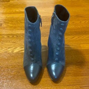 BARNEY’S NEW YORK GRAY SUEDE BOOTIES